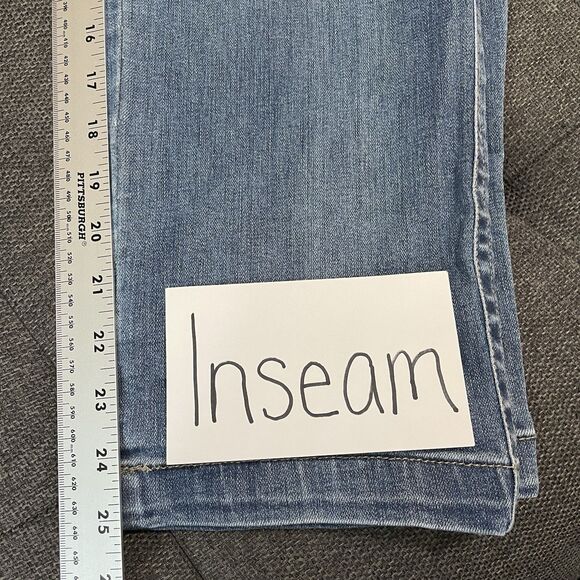 NEW One 5 One 151‎ Cropped Pants Jeans Braided Belt Medium Wash Denim Sz 8 NWT - Picture 7 of 10